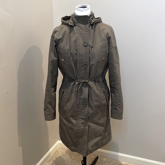 Gap Coat Lined Pockets Zip Up Button Up Size XS - Picture 2 of 14